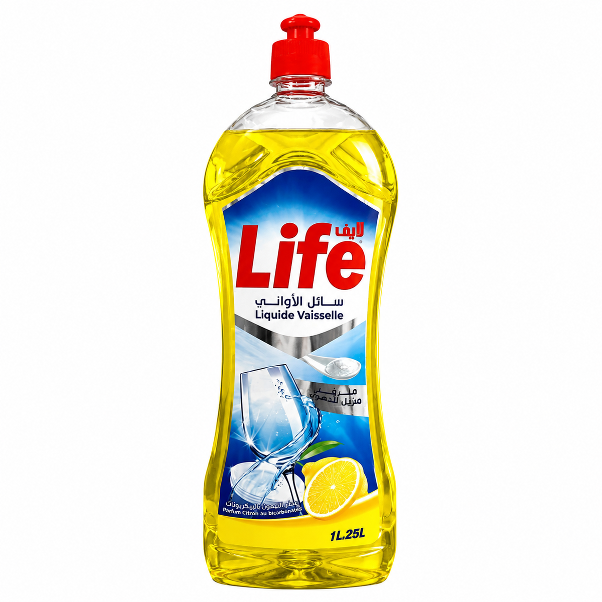 Life Liquide Vaisselle Citron au Bicarbonate 1,25 L