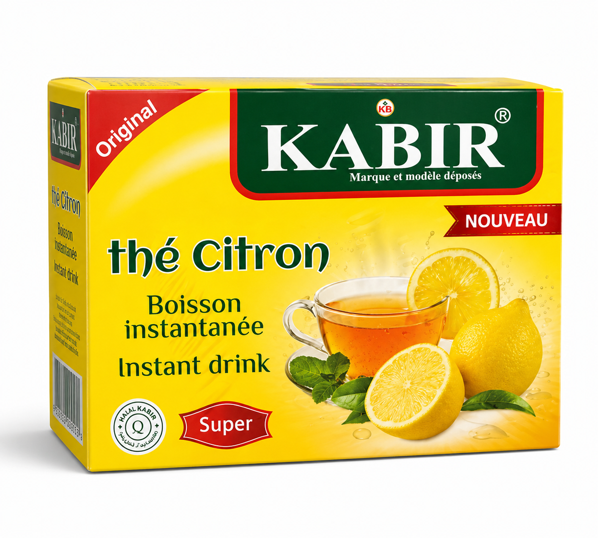 Kabir Thé Citron Instantané 12 Sachets – Boisson Instantanée
