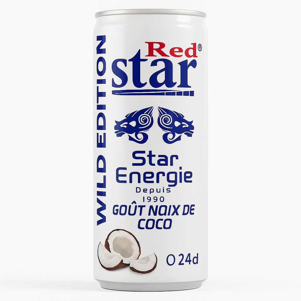 Red Star Énergie Noix de Coco 24 cl – Boisson énergisante