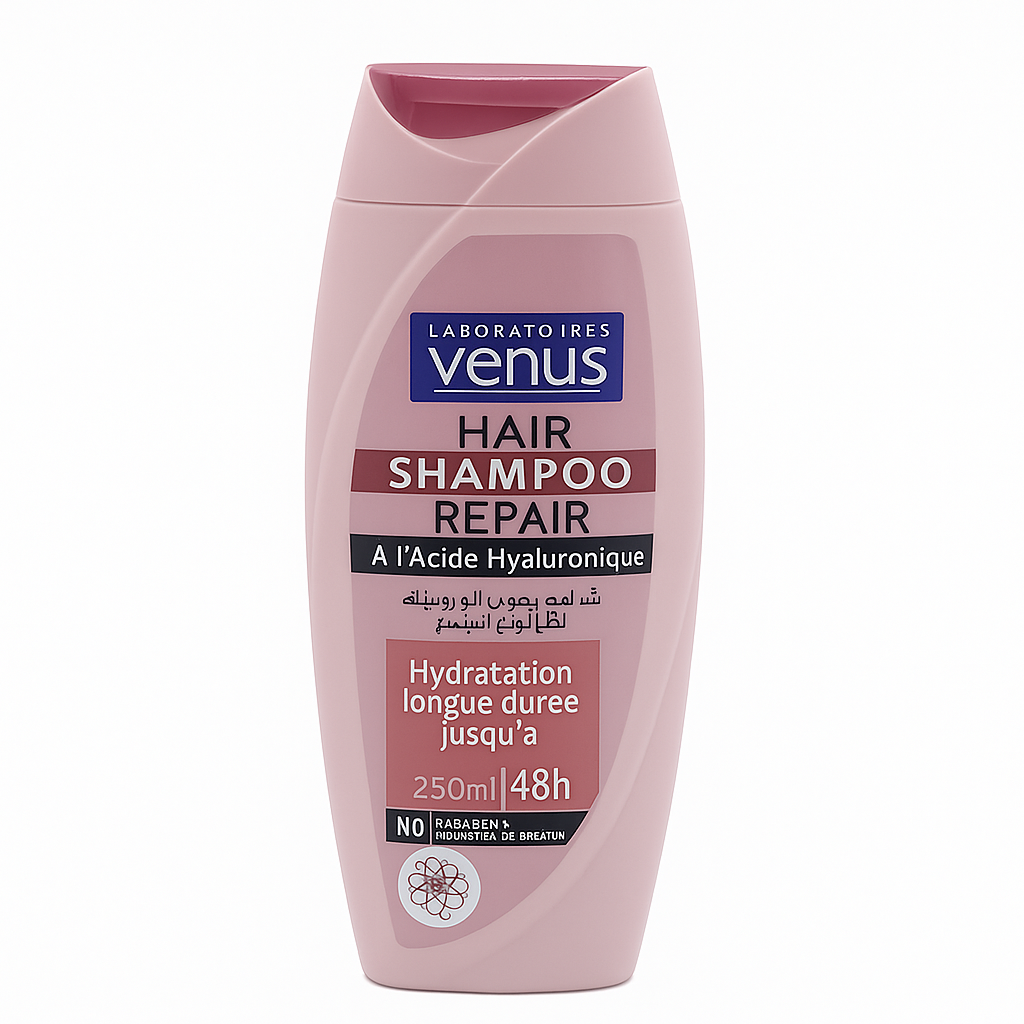 Shampoing Vénus Acide Hyaluronique 250 ml – Hydratation Intense