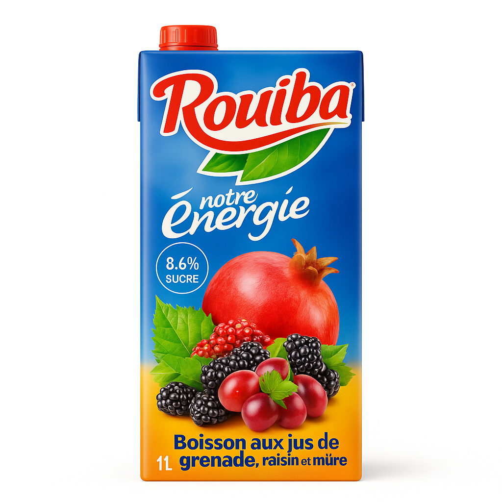 Rouiba Grenade Raisin Mûre 1 L – Boisson aux fruits