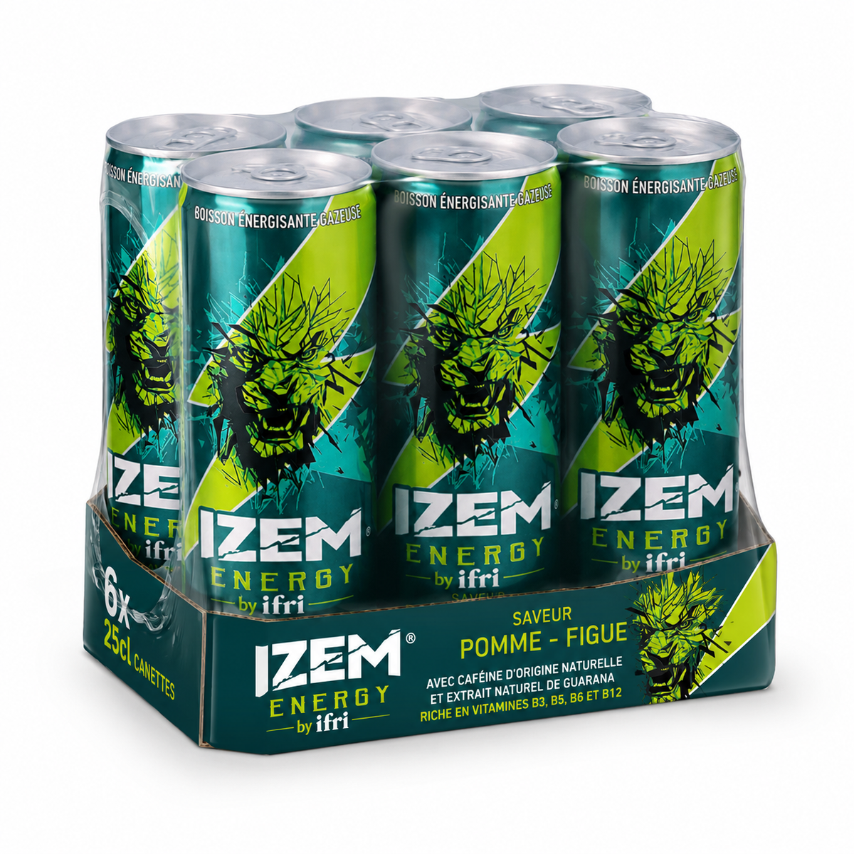 Pack 6 IZEM Energy Pomme & Figue Ifri 25 cl ou 33 cl