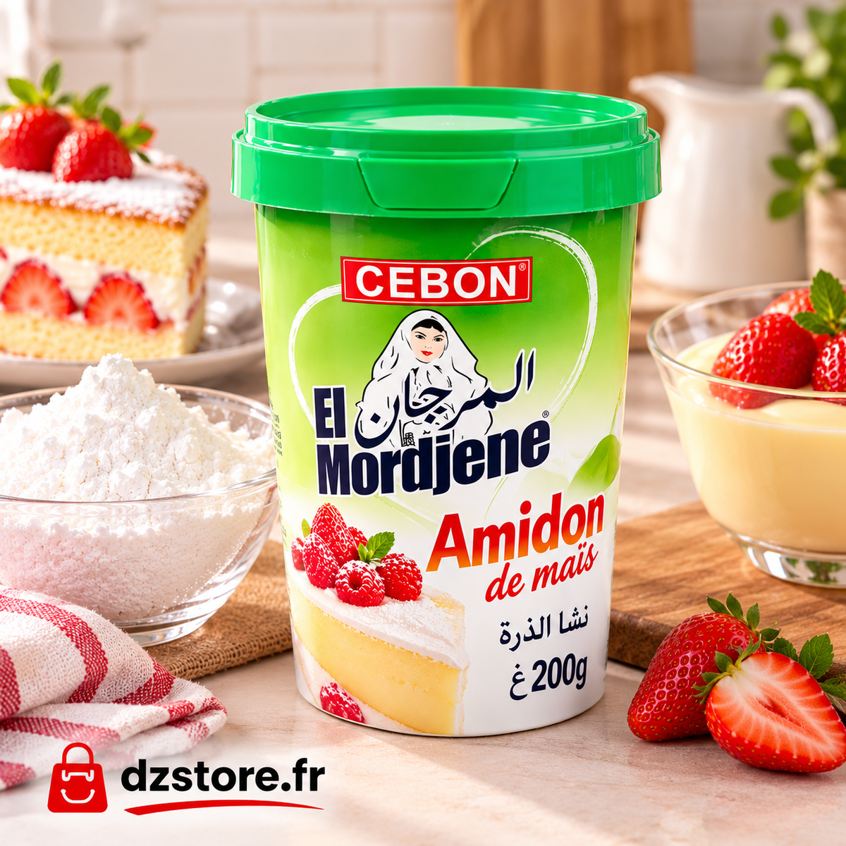 Amidon de maïs CEBON El Mordjene 200 g pâtisserie DZSTORE.FR