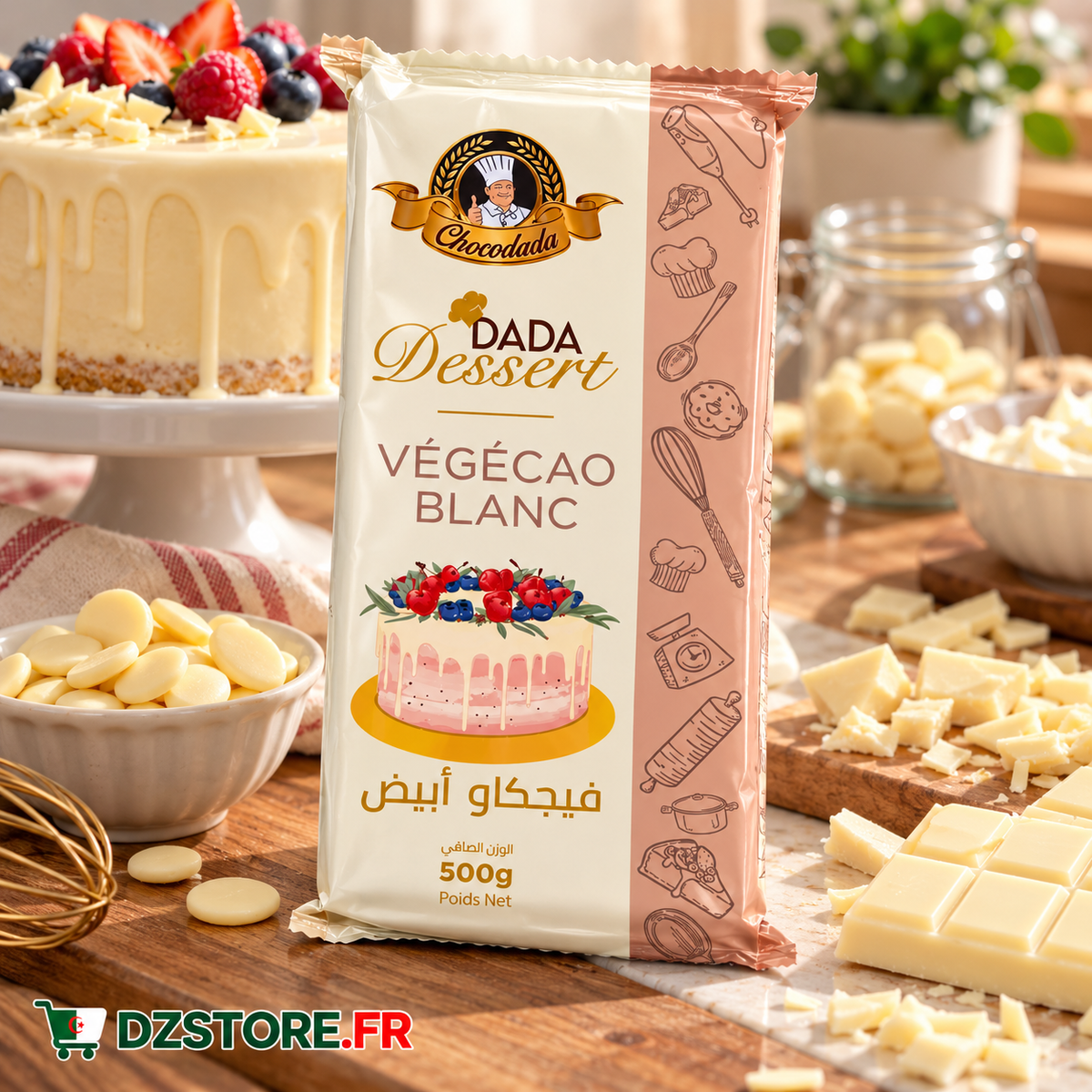 Chocodada Végécao Blanc 500 g en pâtisserie – dzstore.fr