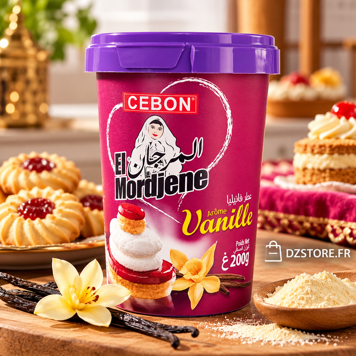 CEBON El Mordjene Arôme Vanille 200 g pâtisserie DZSTORE.FR