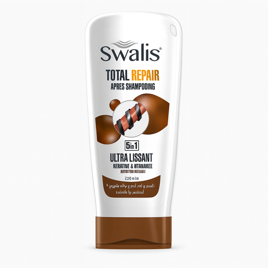Après-Shampooing Swalis Total Repair 5en1 Ultra Lissant Kératine & Vitamine E 220 ml