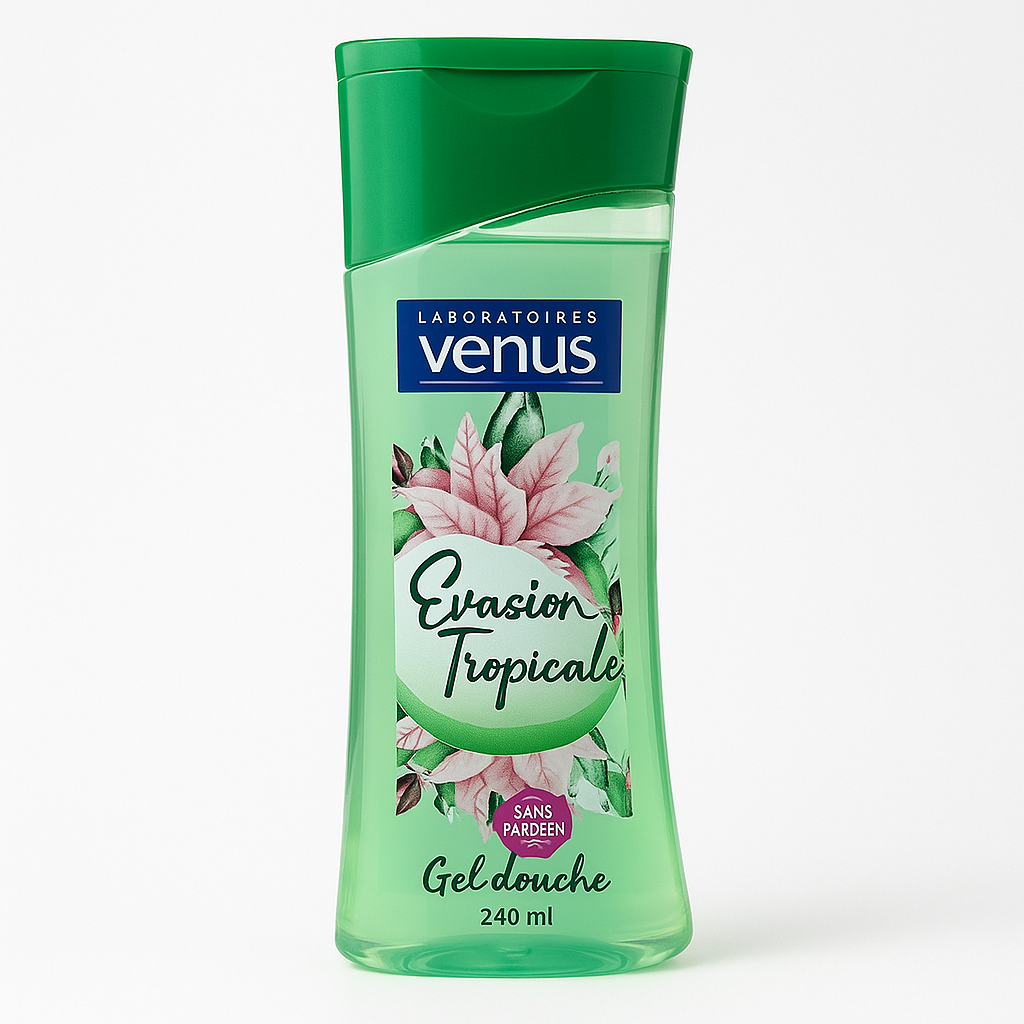 Gel Douche Vénus Évasion Tropicale 240 ml – Parfum Exotique