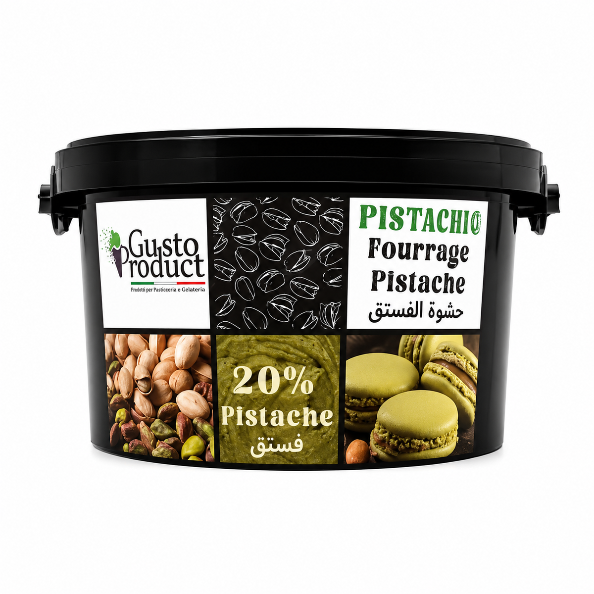 Crème de Pistache 20 % GUSTO PRODUCT 320 g & 2 kg pour Pâtisserie
