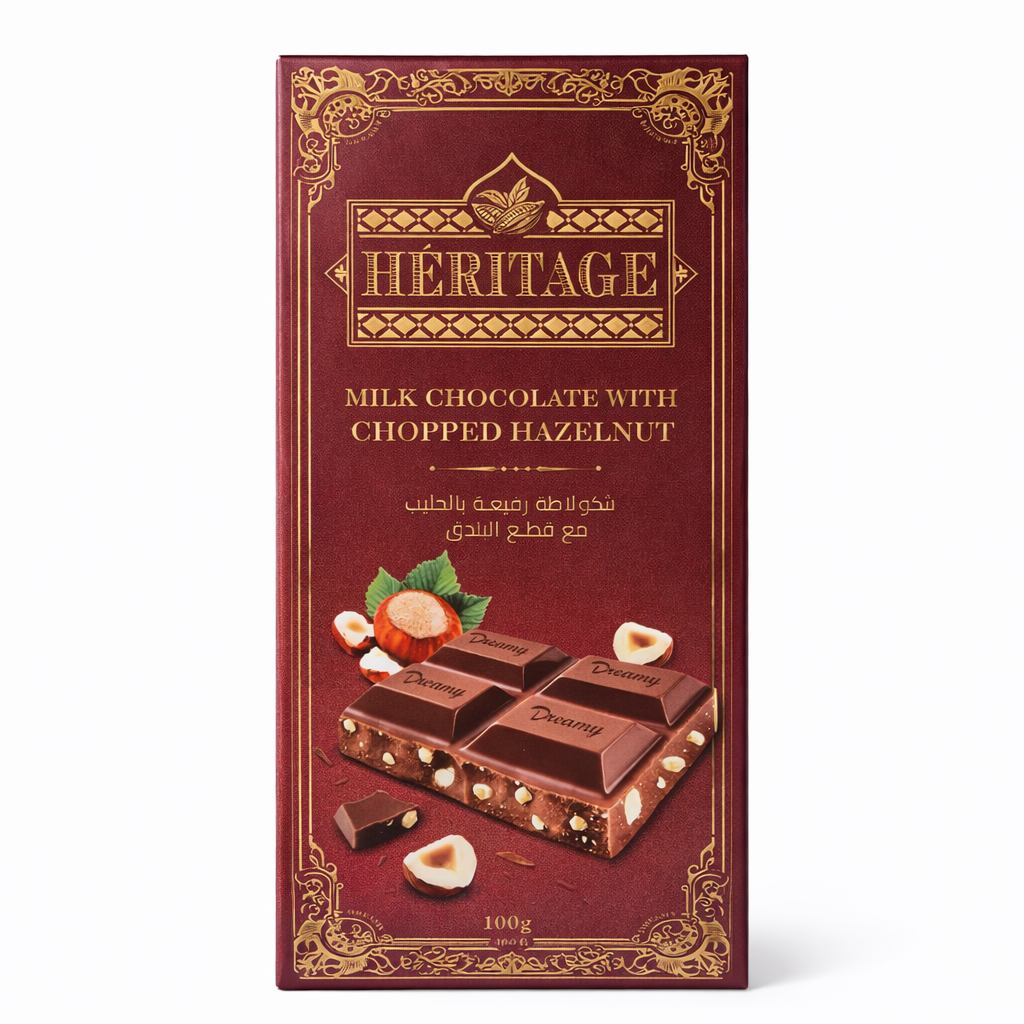 Tablette Heritage Chocolat au Lait & Noisettes Concassées 100 g