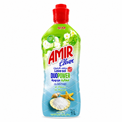 Amir Clean DuoPower Sel Marin & Fleurs de Muguet 1 L – bouteille produit