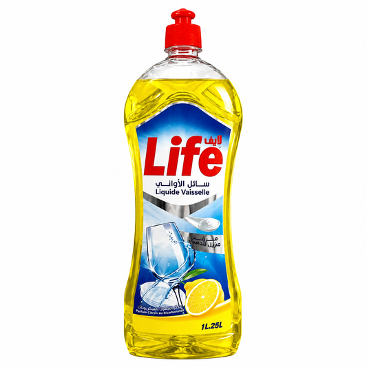 Life Liquide Vaisselle Citron au Bicarbonate 1,25 L