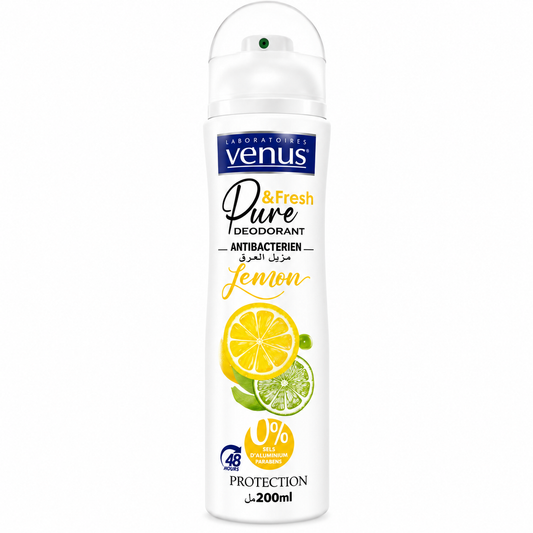 Déodorant Venus Pure & Fresh Lemon 200 ml Antibactérien