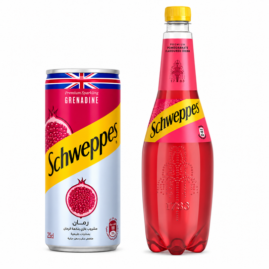 Schweppes Grenadine – Boisson gazeuse à la grenadine (25 cl & 1 L)