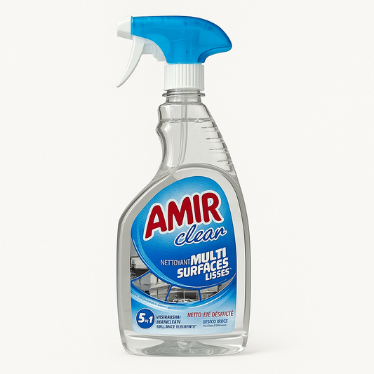 Amir Clean 5 en 1 1 L – Nettoyant Multi-Surfaces Antibactérien
