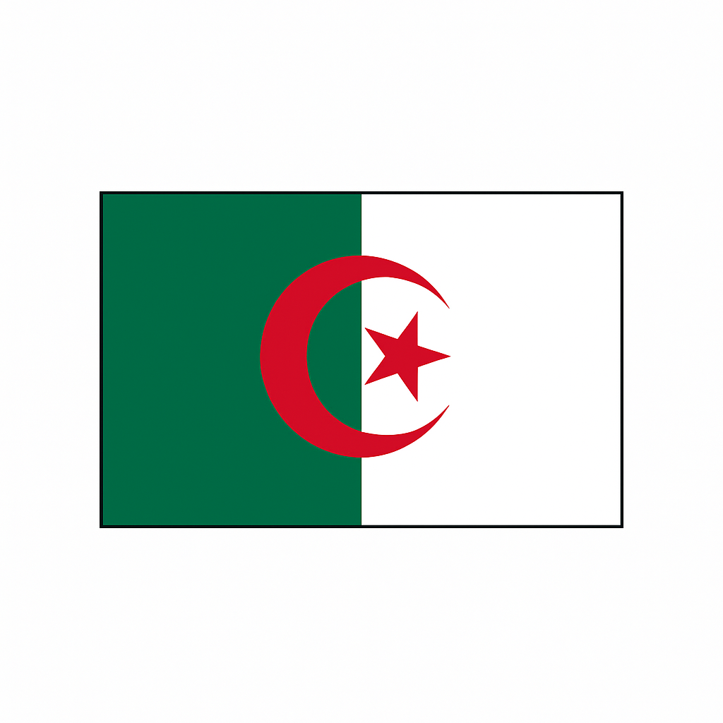 Grand Drapeau Algérie 150 × 90 cm – Décoration & Supporter