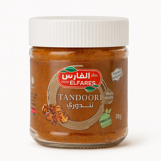 Épice Tandoori Bio El Fares 70 g – Mélange d'Épices Bio pour Marinades & Grillades