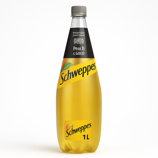 Schweppes Gold Pêche 1 L – Boisson gazeuse aux notes de pêche