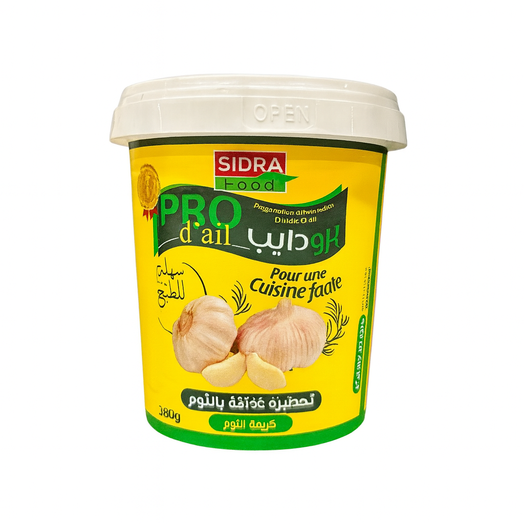 Pro d'Ail SIDRA FOOD 380 g – Préparation à Base d'Ail Prête à l'Emploi
