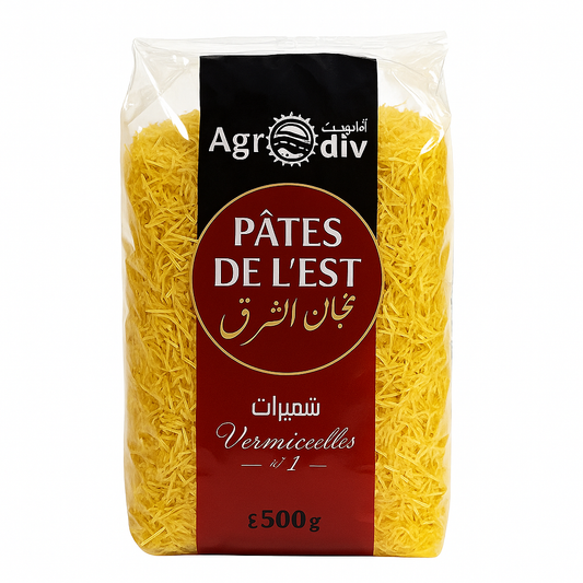 Vermicelles n°1 Pâtes de l'Est 500 g – Vermicelles Fins en Semoule de Blé Dur