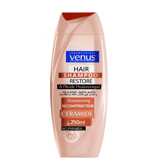 Shampoing Vénus Cheveux Abîmés Restore Céramides & Acide Hyaluronique 250 ml