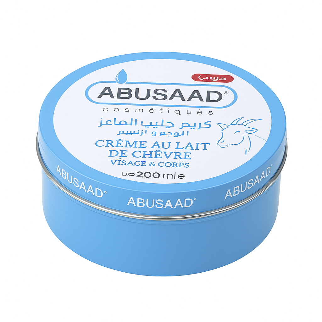 Crème au Lait de Chèvre Abusaad Hydratante Nourrissante Visage & Corps 200 ml