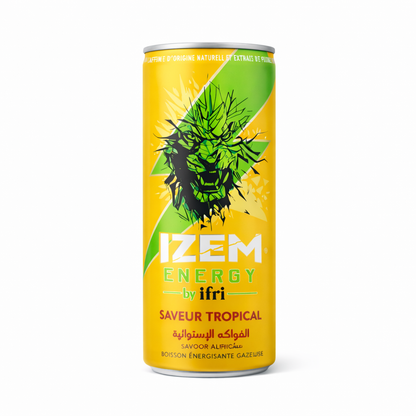 IZEM Energy Tropical – Boisson Énergisante Algérienne 25 cl & 33 cl