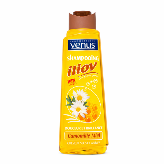 Shampoing Vénus Iliov Camomille & Miel Cheveux Secs et Fragiles 400 ml