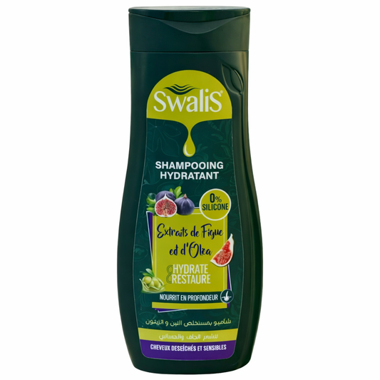 Shampoing Swalis Hydratant Figue & Olive Cheveux Secs Sensibles 250 ml