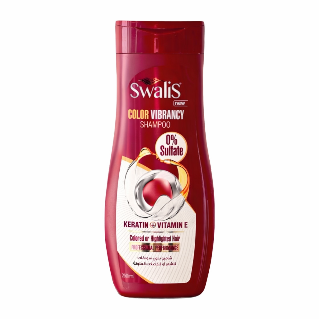 Shampoing Swalis Color Vibrancy Kératine & Vitamine E Cheveux Colorés 250 ml
