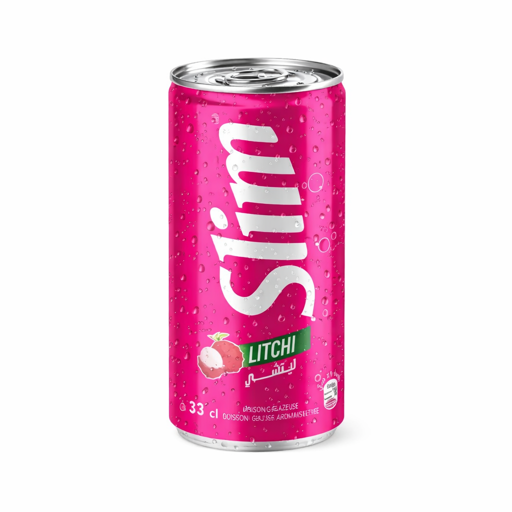Slim Litchi – Boisson gazeuse au litchi (33 cl & 1 L)
