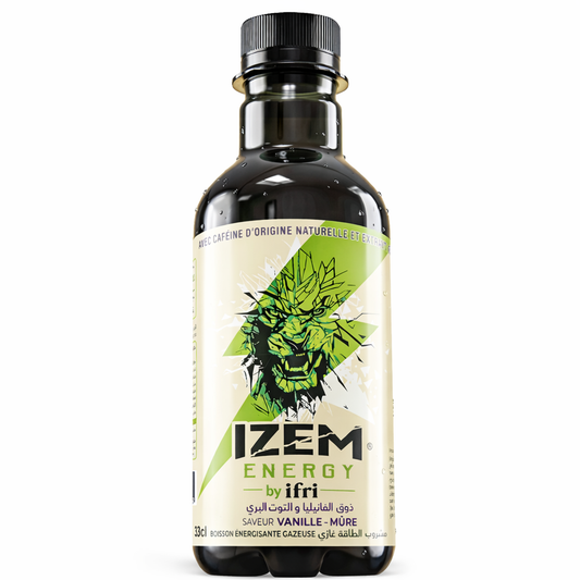 IZEM Energy Vanille & Mûre – Boisson Énergisante Algérienne 33 cl