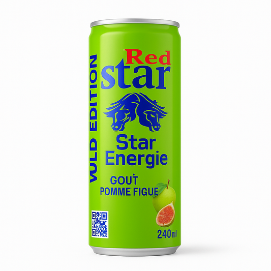Red Star Énergie Pomme & Figue 24 cl – Boisson énergisante