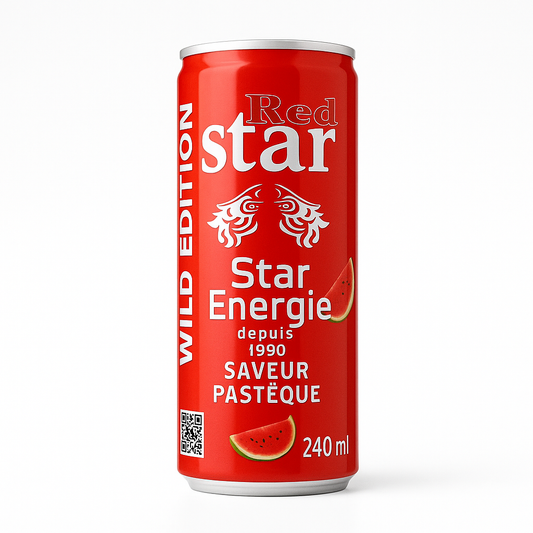Red Star Énergie Pastèque 24 cl – Boisson énergisante
