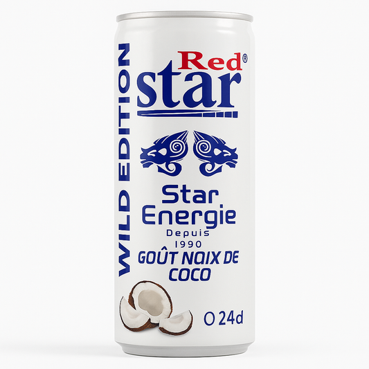 Red Star Énergie Noix de Coco 24 cl – Boisson énergisante