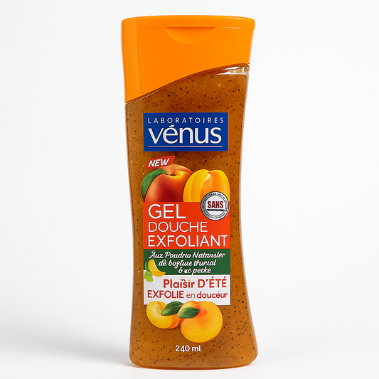 Gel Douche Exfoliant Vénus Plaisir d'Été 240 ml – Abricot & Pêche