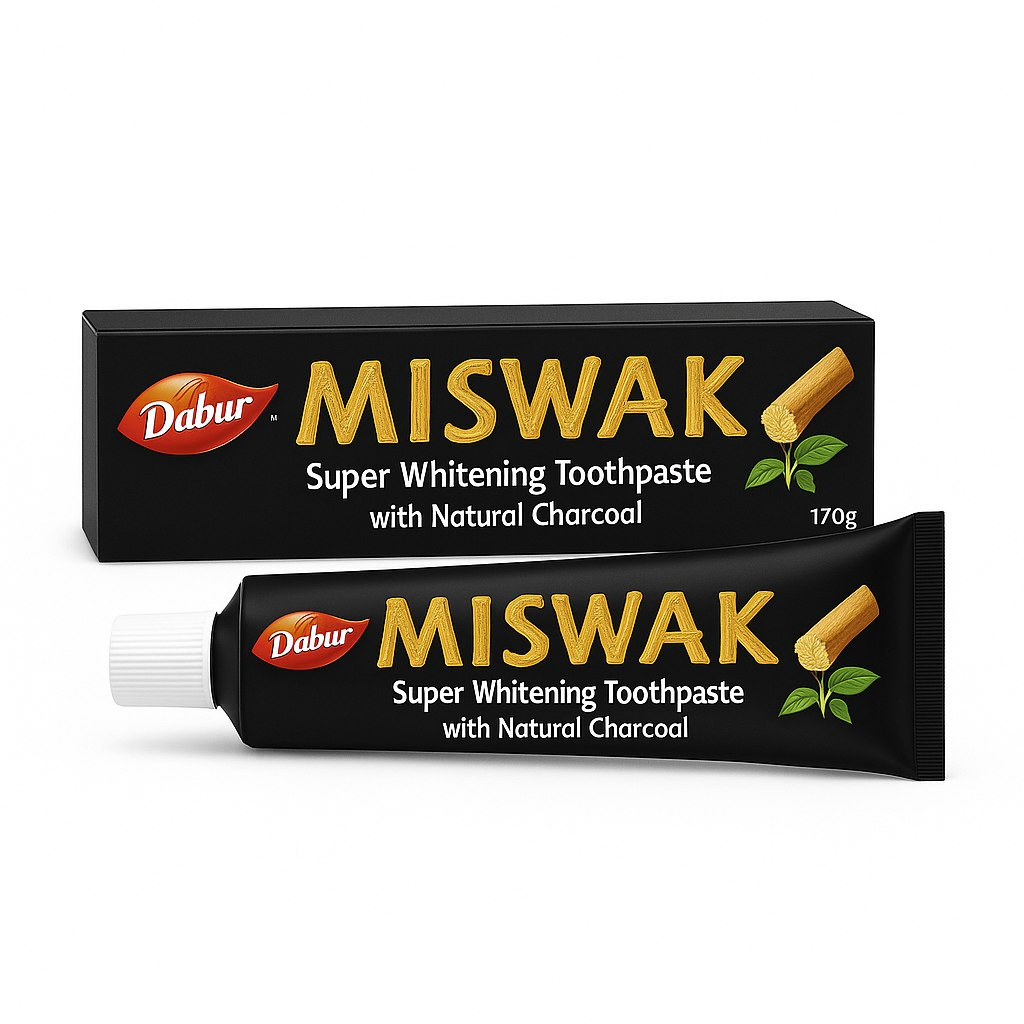 Dentifrice Dabur Miswak Active Charcoal – Charbon Actif & Miswak