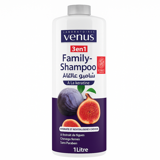 Shampoing Vénus Kératine & Extrait de Figue 1 L – Nutrition & Éclat