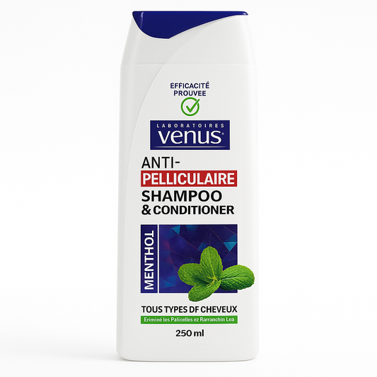 Shampoing Vénus Menthol 250 ml – Anti-Pelliculaire & Fraîcheur