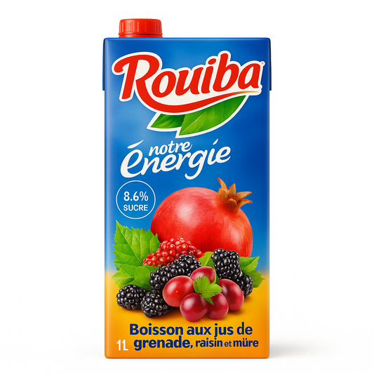 Rouiba Grenade Raisin Mûre 1 L – Boisson aux fruits