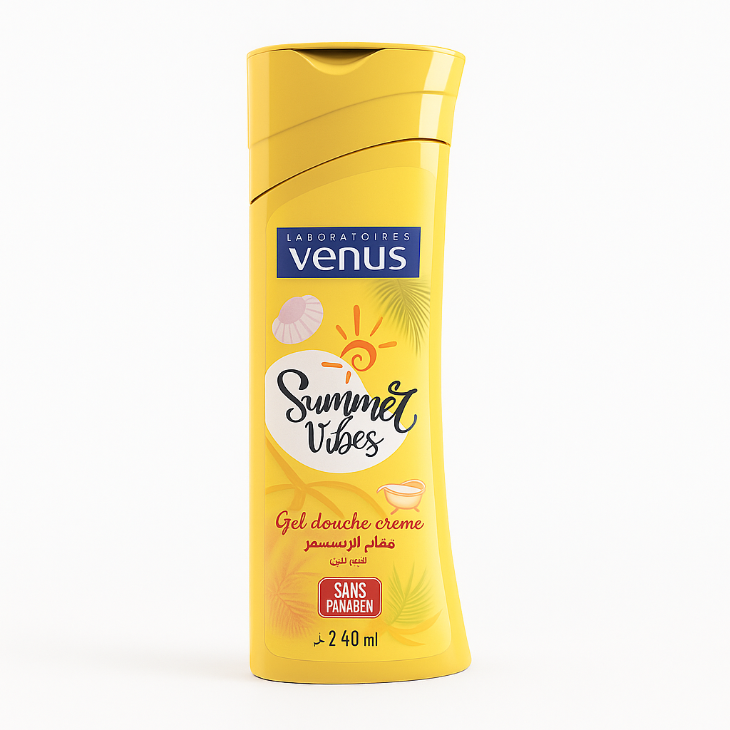 Gel Douche Crème Vénus Summer Vibes 240 ml – Parfum Fruité & Acidulé