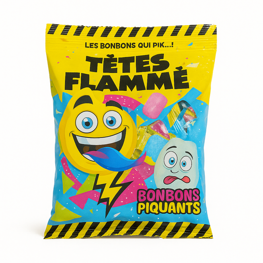 Bonbons Tête Flammée Piquants 200 g Goût Fruité – Confiserie Algérienne