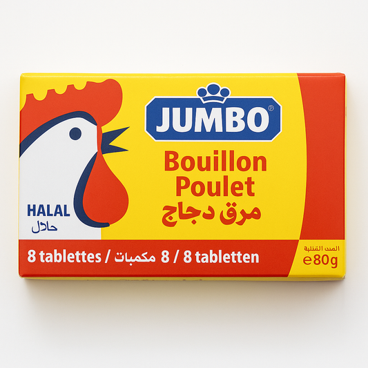 Bouillon Poulet Halal JUMBO 8 Cubes 80 g – Bouillon Saveur Poulet