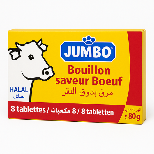 Bouillon Bœuf Halal JUMBO 8 Cubes 80 g – Bouillon Saveur Bœuf