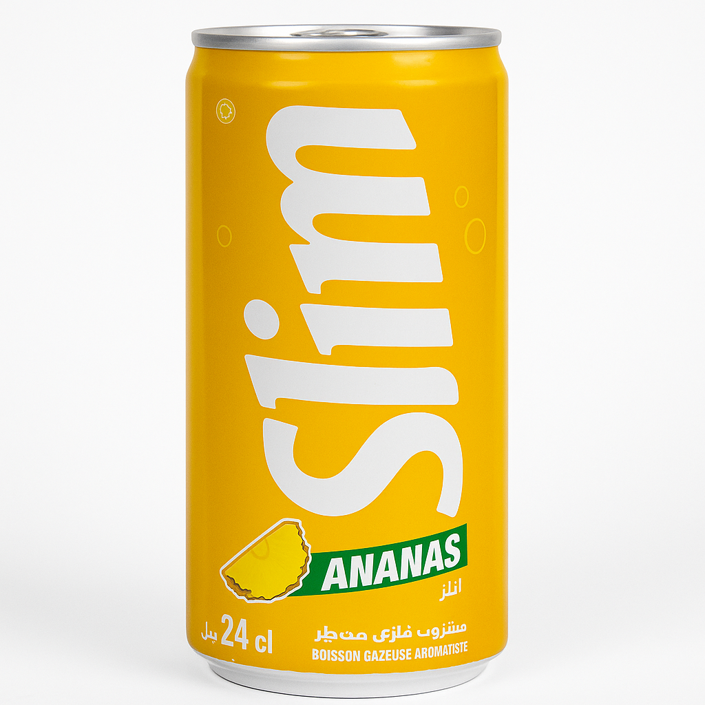 Slim Ananas 24 cl – Boisson gazeuse à l'ananas