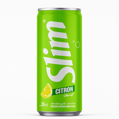 Slim Citron – Boisson gazeuse au citron (24 cl, 33 cl & 1 L)