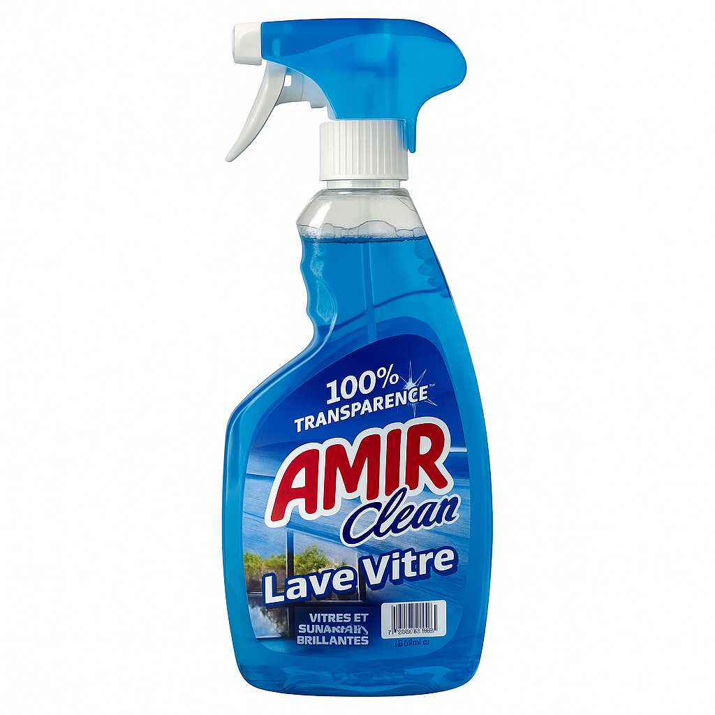 Amir Clean Lave-Vitres 750 ml – Nettoyant Vitres Sans Traces