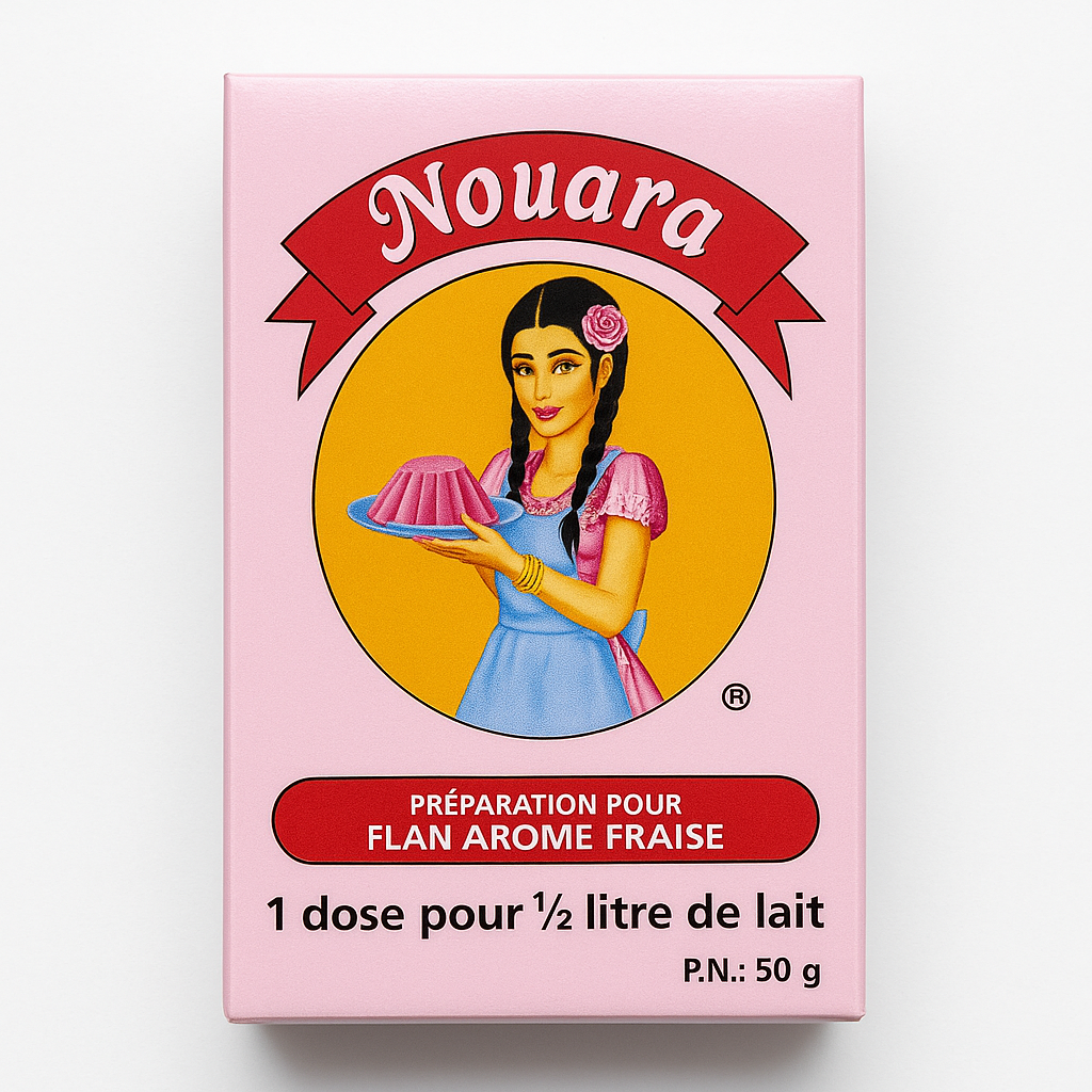 Préparation pour Flan Dessert Fraise Nouara 50 g