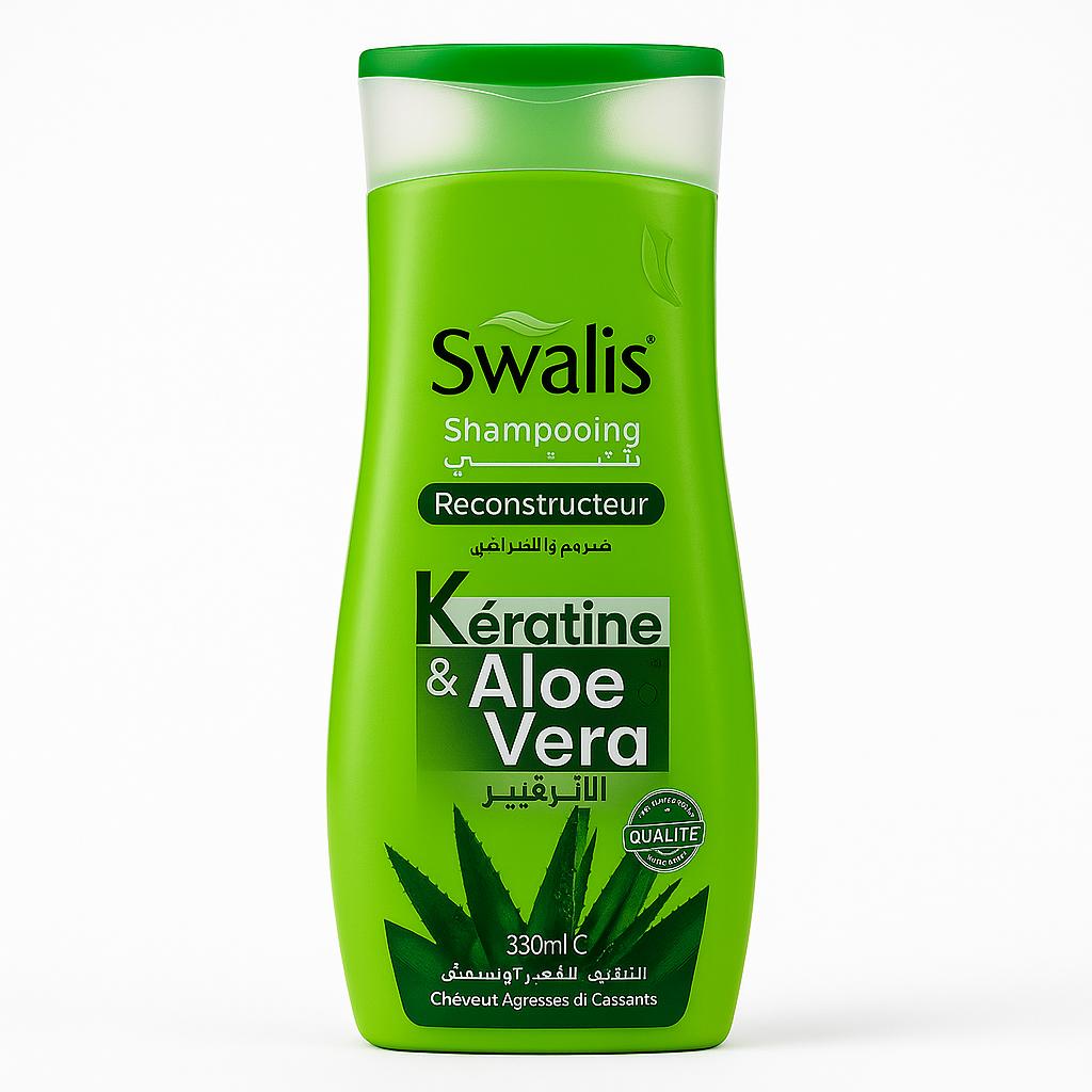 Shampooing Swalis Reconstructeur Kératine & Aloe Vera 330 ml