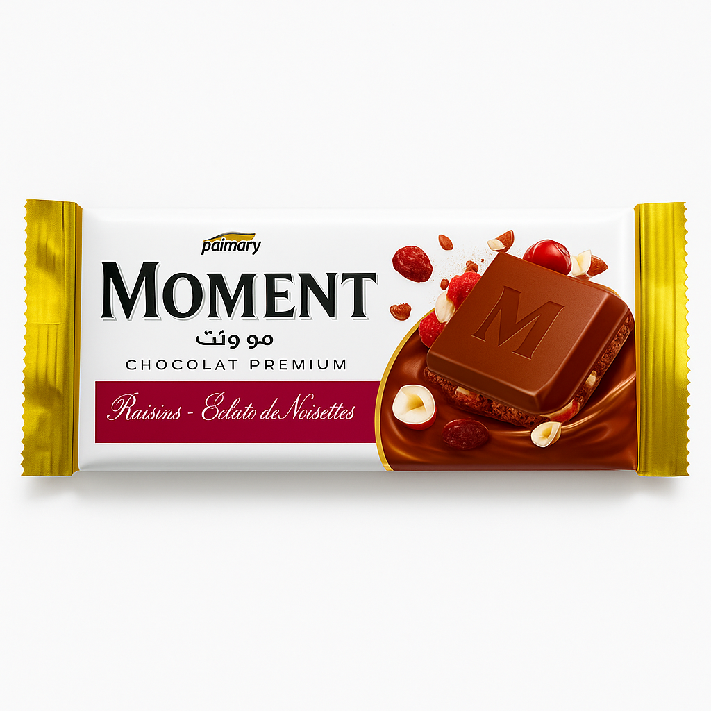 Chocolat au Lait Moment Palmary Raisins & Noisettes 100 g