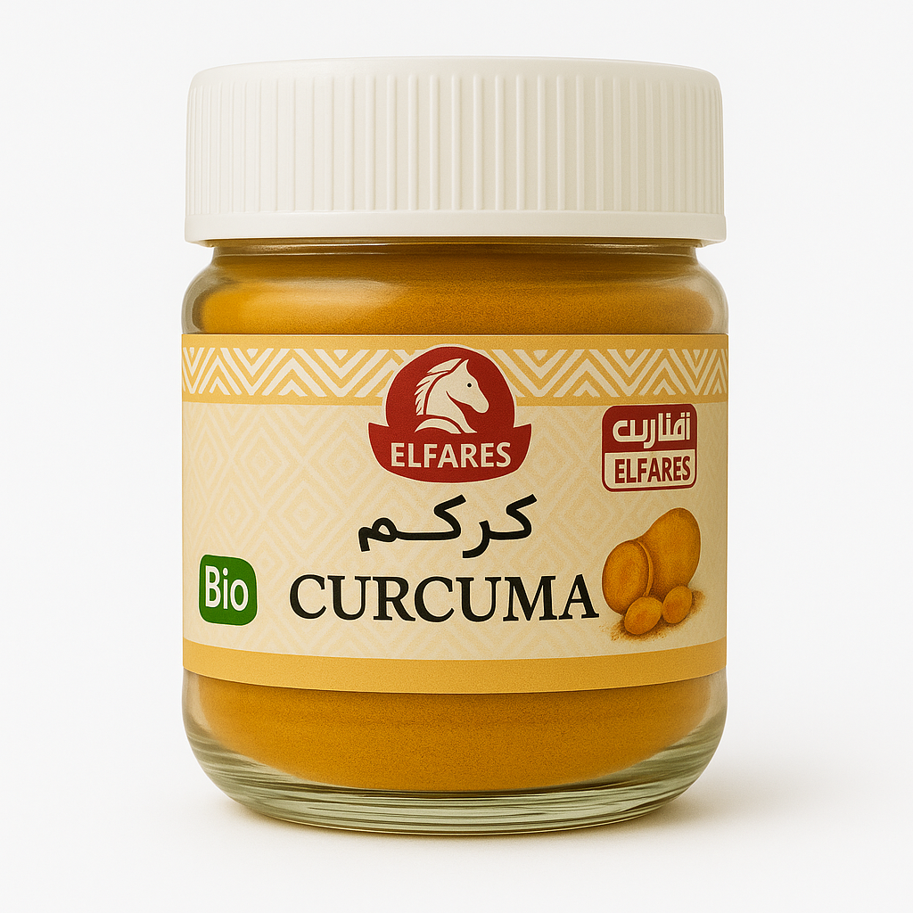 Curcuma Moulu Bio EL FARES 70 g – Épice d’Algérie